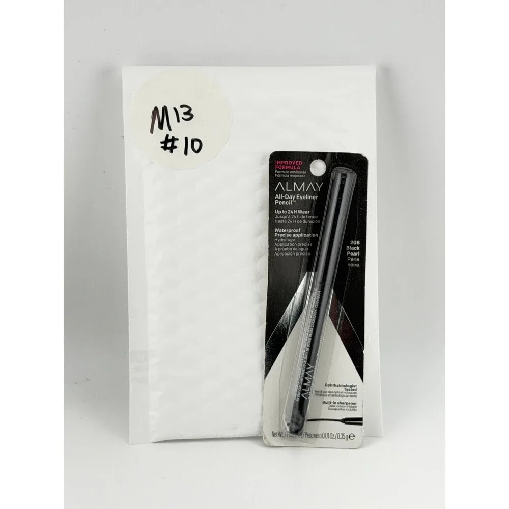 Almay All-Day Pencil Eyeliner, Waterproof & Hypoallergenic- 208 Black Pearl